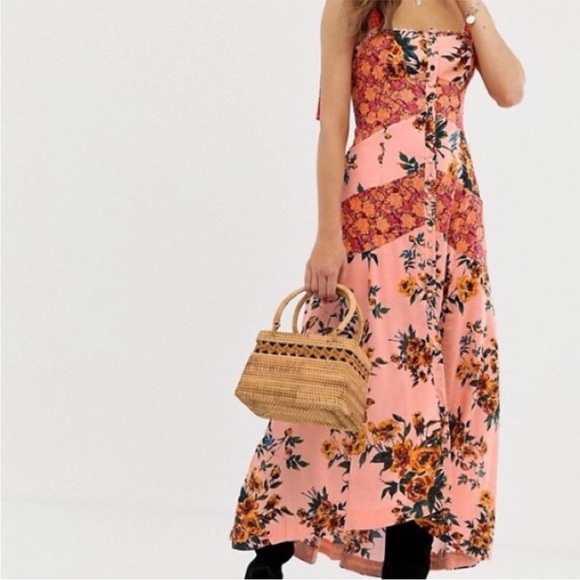 Free people lover boy floral maxi dress size 2 sundress summer cottagecore - Picture 2 of 13